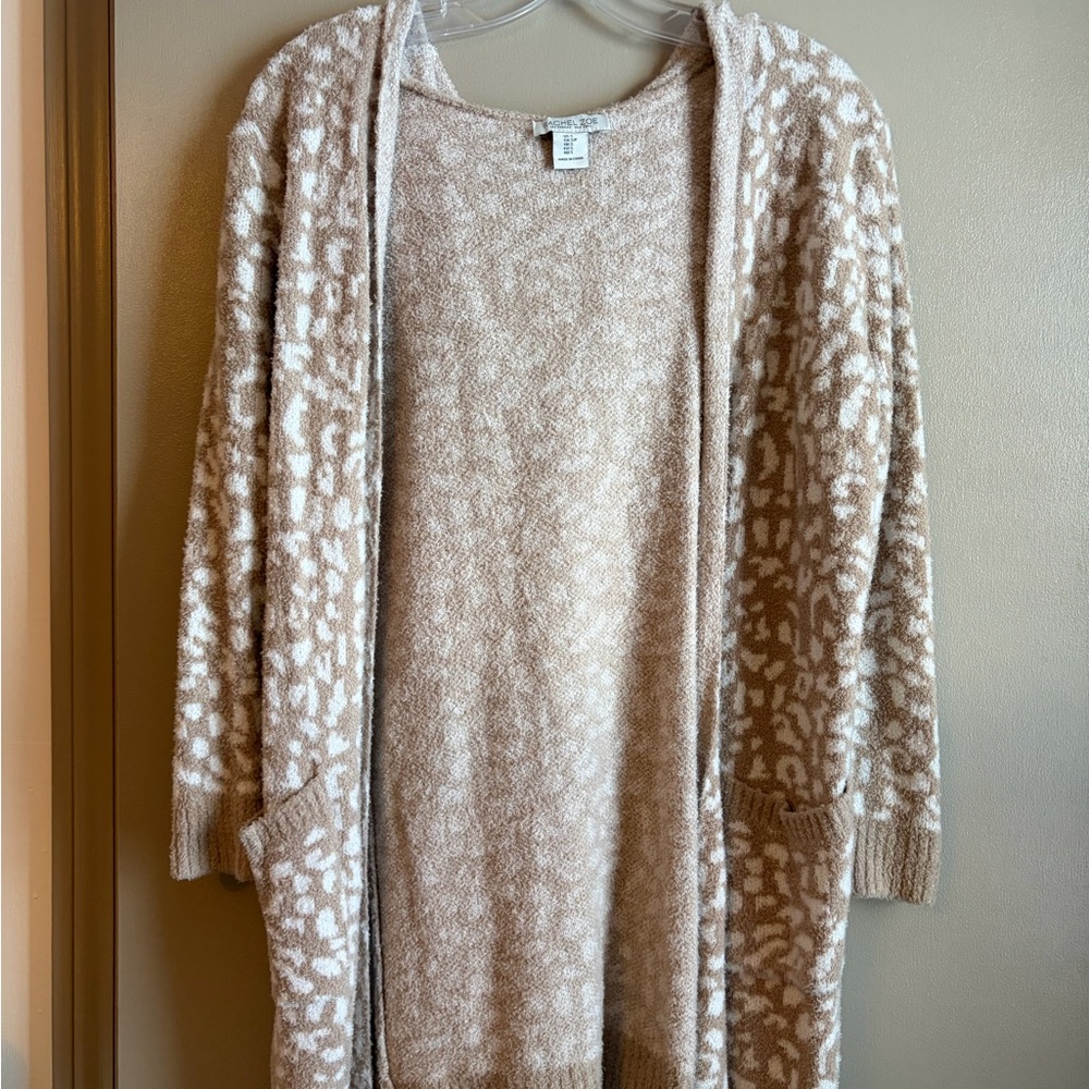 Rachel Zoe Beige Patterned Cardigan